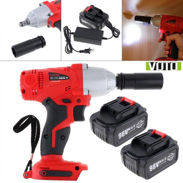 

voto 100-240v cordless screwdrivers 98v two-speed impact electric wrench screwdriver with max 2 lithium batteries for car repair