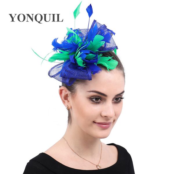 2020 Women Wedding Green Fascinator Ladies Hat Headbands Mesh