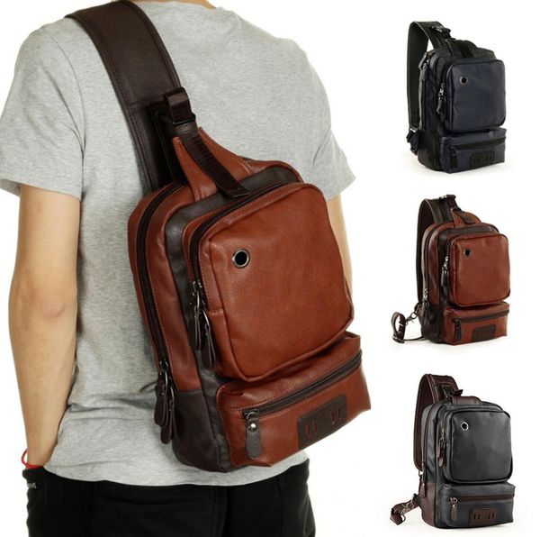 

loslandifen men backpack leather school backpack fashion waterproof travel bag casual leather male large lapbusiness bag