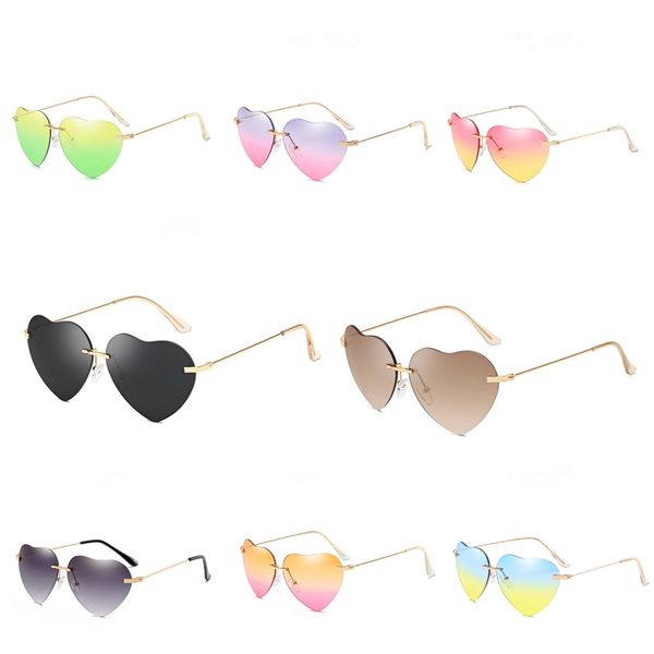 

mirror polarized heart-shaped sunglasee for men and women high-definition true color film fashion sunglass driving mirror sun glass #96305, White;black