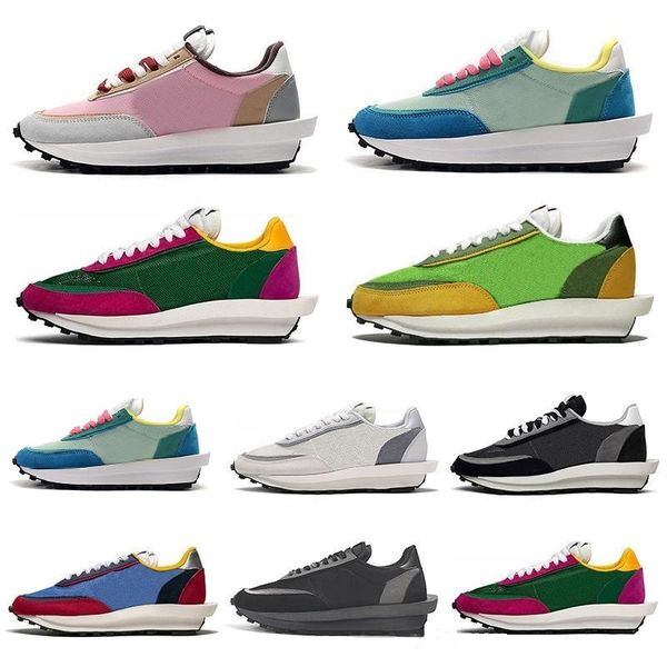 

sacai ldv waffle running shoes red men women black white grey pink green gusto varsity blue trainers athletic ports sneakers 5-11