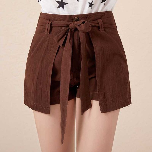 

summer women fashion lace up bow high waist shorts trousers casual wide leg shorts hrarjuku spring bottoms femme s-xl, White;black