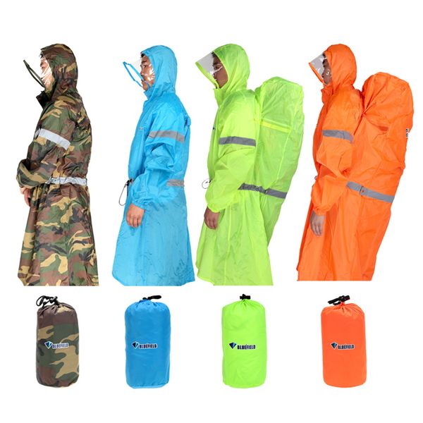 

weinuo motorcycle outdoor raincoat backpack cover one-piece raincoat poncho rain cape outdoor hiking camping rain gear