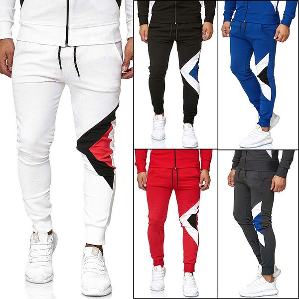 

2019 autumn will code 3d three-dimensional stairs cloth spelling color loose wei pants feet bound feet trousers k220, White;black