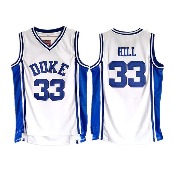 

ncaa duke blue devils #33 grant basketball jersey stitched college jersey - white, Black