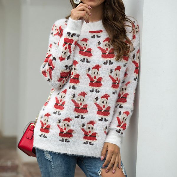 

2019 women floral fluffy hollow jersey jumper ladies long sleeve pullover shirt sueter mujer christmas casaco feminino b1, White;black