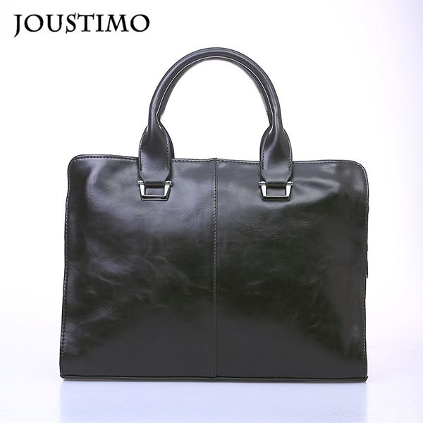 

ретро портфели мужчины сумочка твердая кожа pu большой емкости хранения файлов плеча crossbody сумка бизнес повседневный топ-ручка сумки