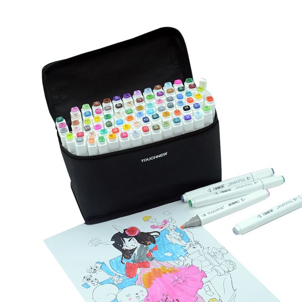 

touchfive markers for drawing manga painting sketching alcohol markers dual brush tip 30/40/60/80/168 color set art marker pen