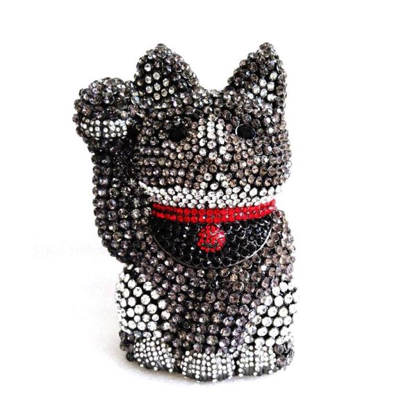 

bee in hand inlaid diamond evening bag 3d fortune cat women's wedding zero wallet stack of cash money bag
