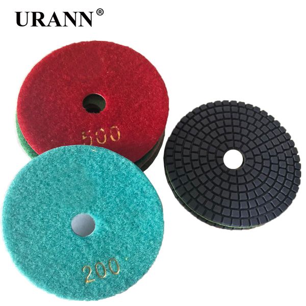 

10pcs wet/dry diamond polishing pads 4 inch grinding tool for concrete marble granite stone polishing using discs kit