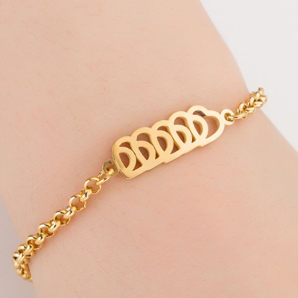

couple heart bracelet women stainless steel fashion simple bracelet simple fashion jewelry gifts for woman accessories wholesale, Golden;silver