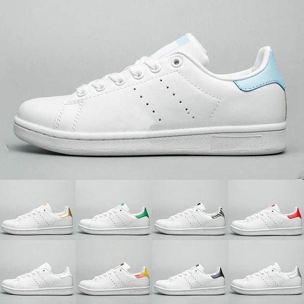 

2019 luxury designer stan smith shoes women men fashion sneakers classic shoes casual leather sneakers jogging size 36-45 v7, Black