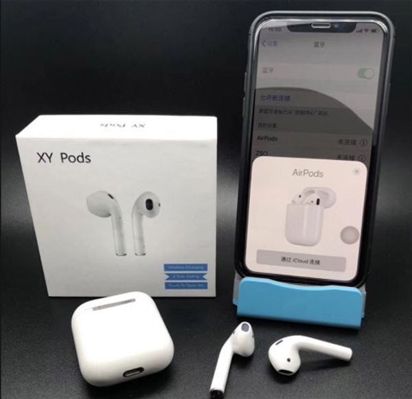 

XY Pods tws bluetooth touch Наушники-гарнитуры Подсказка как SuperCopy AirPod 1: 1 работает Touch Touch Control с всплывающими окнами для телефона