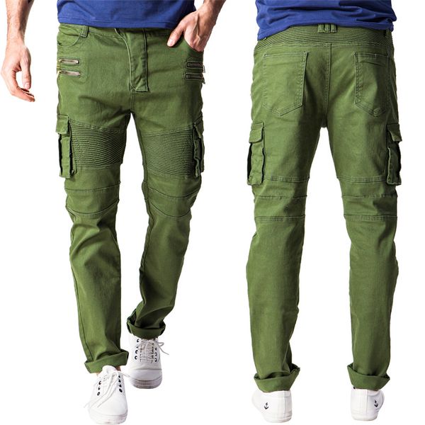 

2019 selling selling trend pleated elasticity skinny cowboy cotton pants y608, Blue