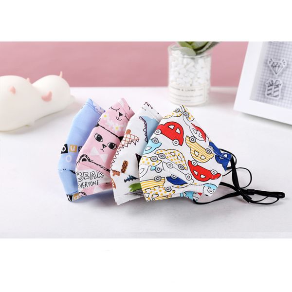 

Маски IN STOCK Дети лица с вентилем Дети Cartoon N95 маска с активированным углем Фильтр Анти пыли Защитная маска РМ2,5 DHL доставка M1002