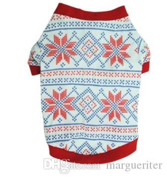 

рождество pet собака футболка снежинка олень собака хлопок костюмы весна лето прекрасный собака одежда красный синий