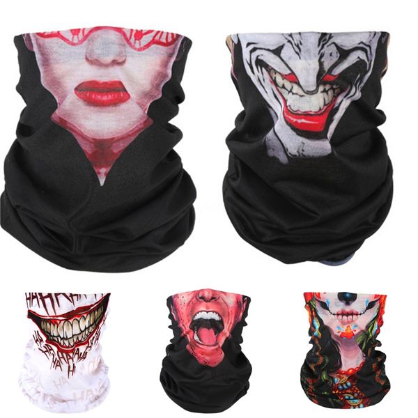 

multifunctional elastic face shield outdoor hiking skull scarf seamless tube motorcycle bandana buffe magic neck gaiter airsoft #145#914, Blue;black