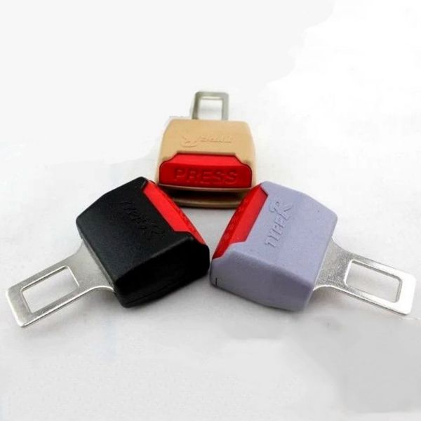 

1pcs universal car seat belt clip extender safety belts plug thick insert socket black / beige /grey