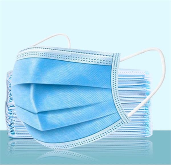 

3 слоя пыли proof маски ear конной дышащий 50 party mask синий 1pcs гражданской маски