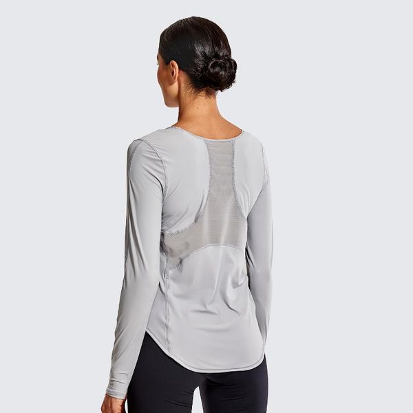 

women's light and stretch sports shirt long sleeve mesh back workout shirt with thumbholes, White;red