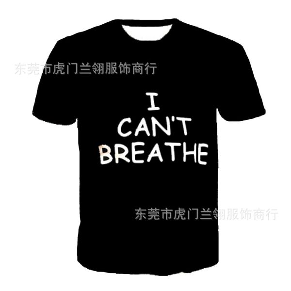 

us riot violence law enforcement demonstrators protest t-shirt i cancan't breathe 3d duan xiu, Gray;blue