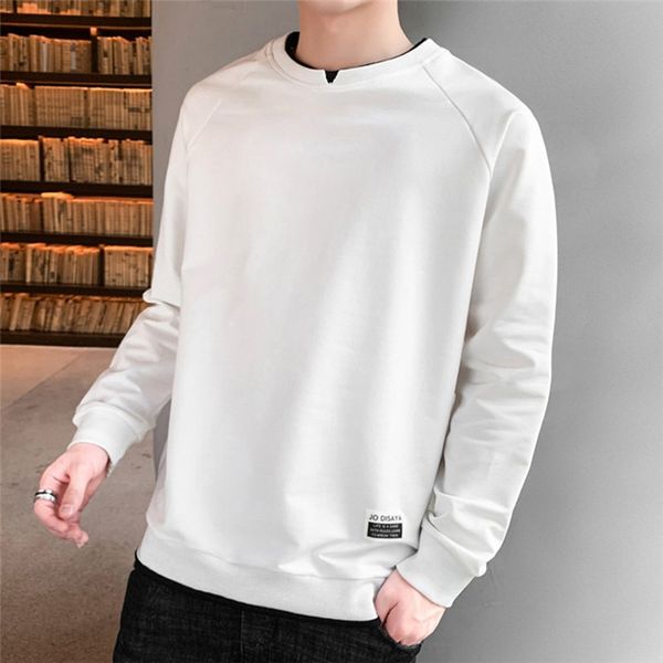 

mens сплошной цвет толстовки apring осень high street с длинным рукавом шея шея сыпучие толстовка мужская пуловеры одежда, Black