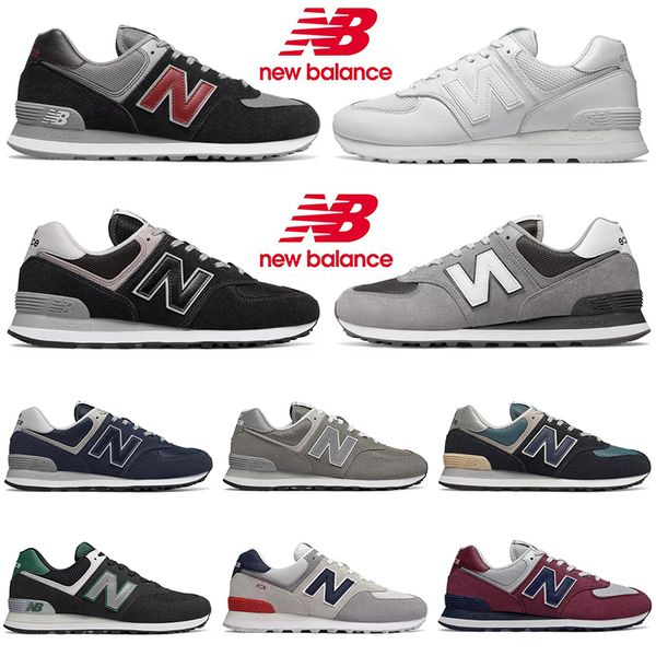 

Di count running hoe 574 for men women black wine blue grey de igner outdoor men trainer ca ual jogging walking runner port neaker, White;red