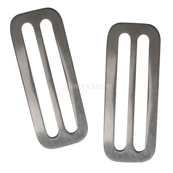 

2 pieces scuba diving 2 inch weight belt slide buckle stainless steel ser keeper 2mm thickness