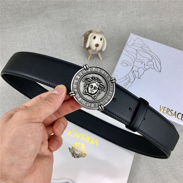 

versace belt medusa дизайнерский роскошный пояс роскошь высокое качество мода и популярный бренд пряжка ремня последние 3,8 см бестселлер но, Black;brown