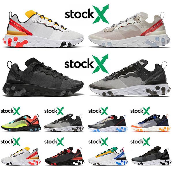 

react element 55 undercover x react 87 running shoes for men women designer tour yellow triple black sail anthracite white sneakers trainers