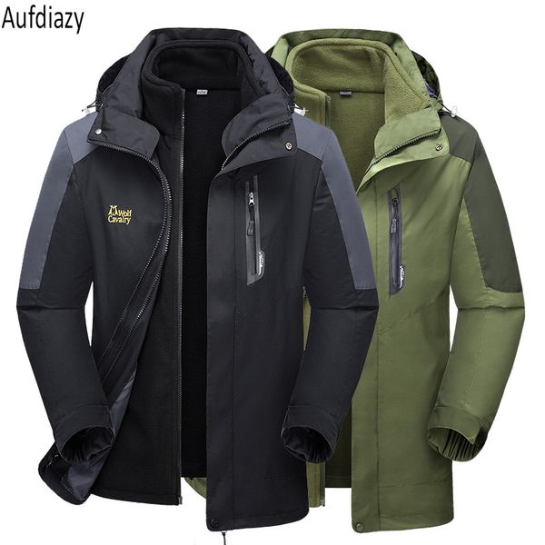 

aufdiazy men women jackets autumn winter waterproof thermal fleece coats outdoor hiking camping climbing lovers' coats 4xl om065, Blue;black