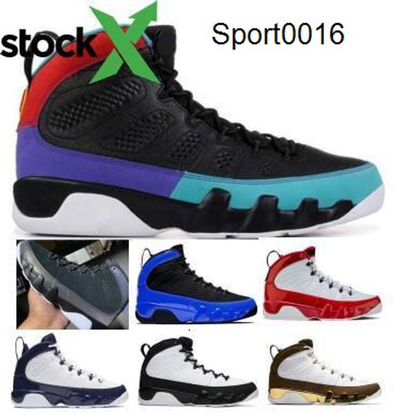 

mens 9 9s basketball shoes sneakers racer blue gym red dream it unc og space jam anthracite statue reflective man designer baskets shoes, Black