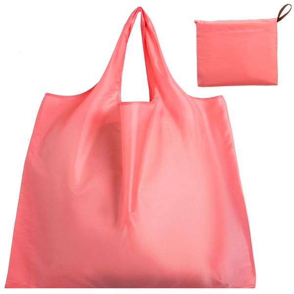 

foldable polyester shopping bag women's travel shoulder bag shopping ecological reusable fruit and vegetable storage handbag