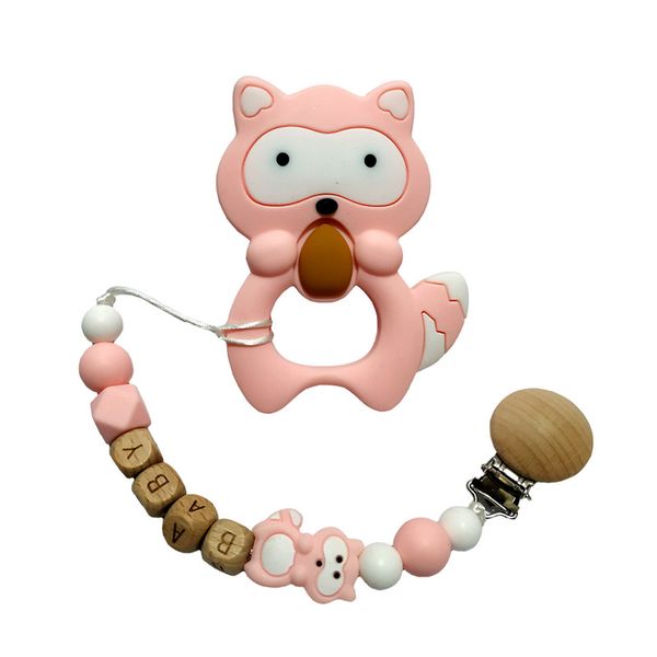 

персонализировать raccoon младенца соску зажимы держатель цепи с имя силикона зубные шариков фиктивные зажимы зубные игрушки душевой подарки