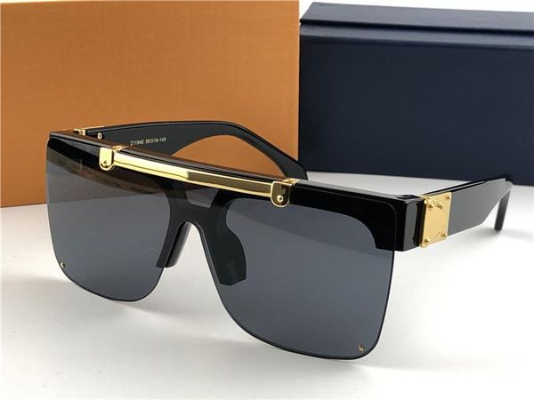 

fashion design sunglasses 1194 square half frame flip design avant-garde style outdoor glasses with case, White;black