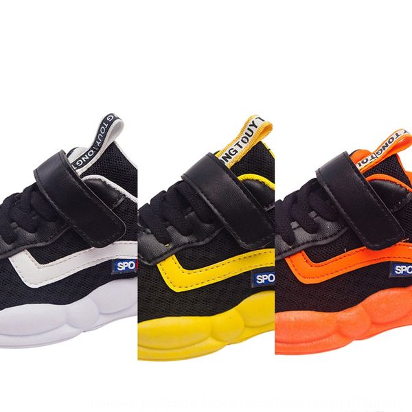 

2019 autumn coconut and children children's coconut shoes middle and large children's breathable anti-skid leisure sports net shoe, Black