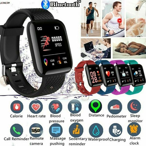 

fitness tracker id116 plus smart bracelet with heart rate smart watchband blood pressure wristband pk id115 plus 116 plus f0 for fitbit mi
