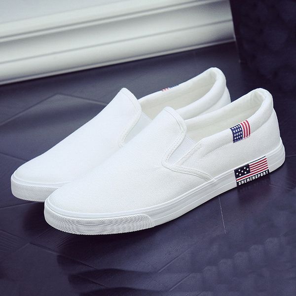 

men's fashion canvas running shoes casual shoes sport plus size 39-47#, Black