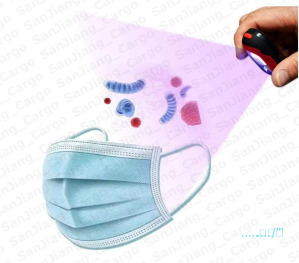 

portable uv stick disinfection lamp for phone mask uvc led sanitizer mini keychain uvc germicidal lamp handheld disinfection light e51003