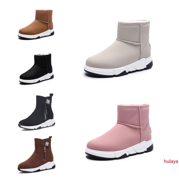 

ale 2020 non-brand fashion women boots triple black red beige brown suede winter snow ankle boots outdoor walking shoes 35-40 style 14