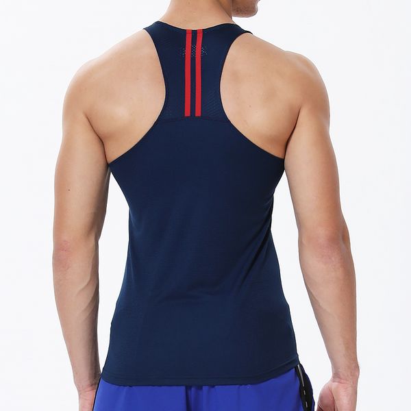 

mens running vest gym sleeveless shirt summer breathable tight tank 2019 men sport shirts new workout fitness man singlet, Black;blue