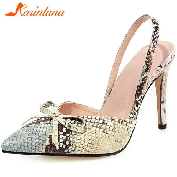 

karin new arrivals pointed toe summer shoes woman sandals mix color slip on thin high heels butterfly sandals women, Black