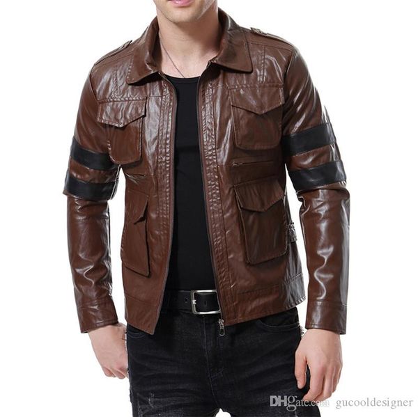 

мђжкие Ѭоконе икђвенной кожи кђѬки пооба овоѬоом еи pu веѬн одеж, Black