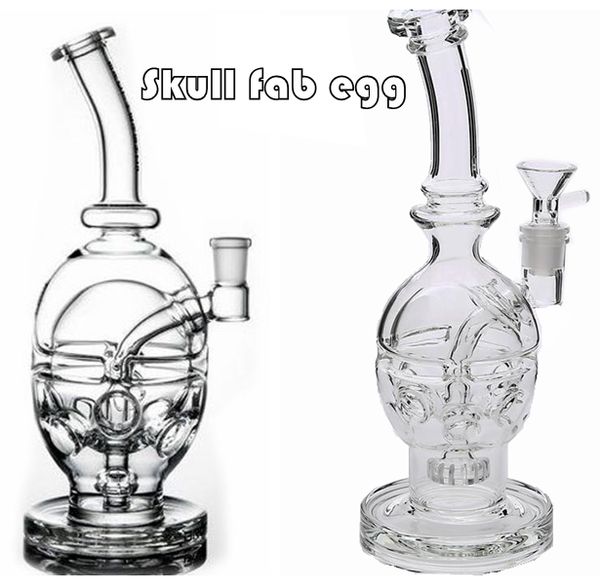 2020 tiktok hot Fab egg Bong in vetro Skull Bong Faberge Egg pipa ad acqua vetro tamponare due funzioni ciotola secca oil rig tappo carb 14,4 mm Giunto