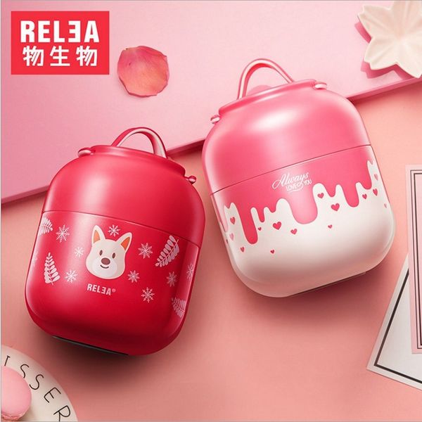 

material biology portable stewing beaker convenient stainless steel rice barrel smouldering pot student office worker insulated lunch box fe
