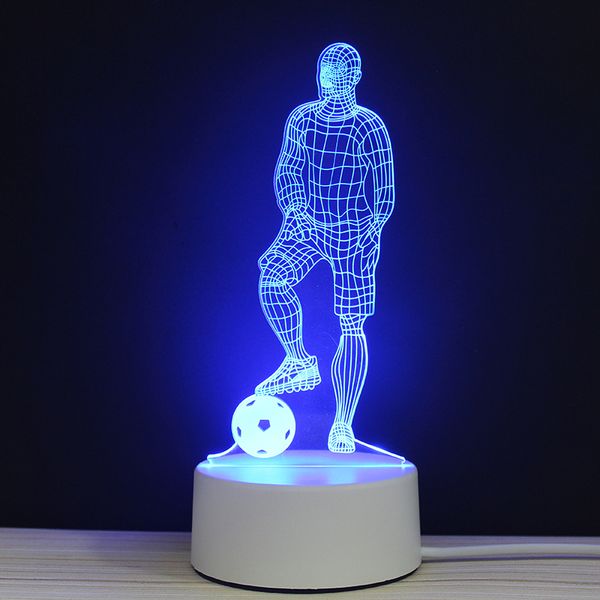 

football soccer mvp souvenir gic led 3d nightlight acrylic night lamp light with touch and remote lamps lights kids decoration