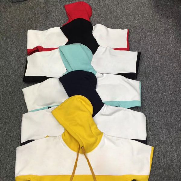 

17fw blocked hooded sweatshirt big logo printed sweatshirts couple oversize box logo hoodies fashion hip hop hflswy116, Black