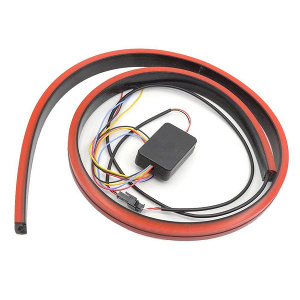 

100cm car tail strip light 3030 144led red universal led running brake reverse turn signal tailgate trunk lamp,car exterior em