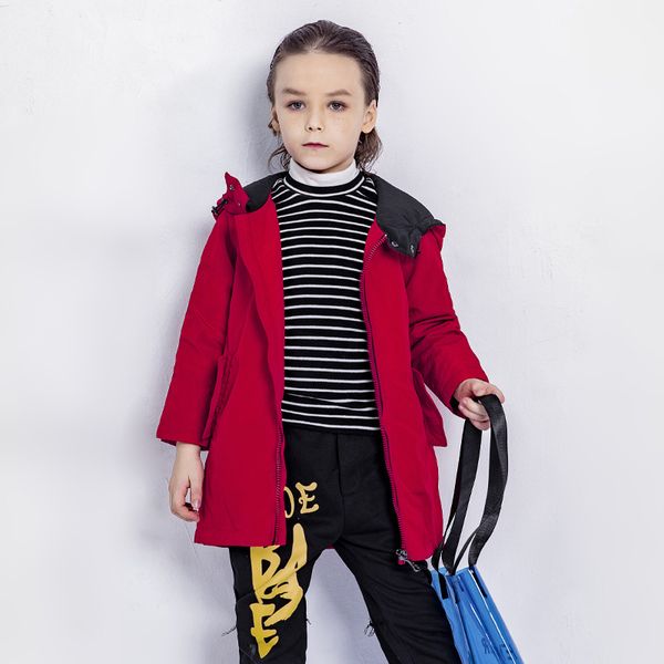 

winter kids long-sleeved wind-proof jacket children leisure cap warm clothes toddler girl winter clothes girls jackets, Blue;gray