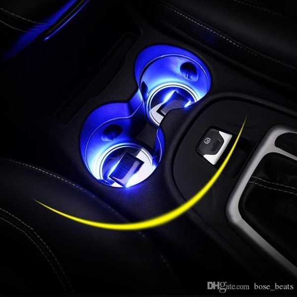 Led Solar Car Cup Mat Car Accessories Universal Led Bottle Holder Bottom Light Cup Coaster Mat Non Slip Pad Hha49 Cars With Nice Interior Cheap Car